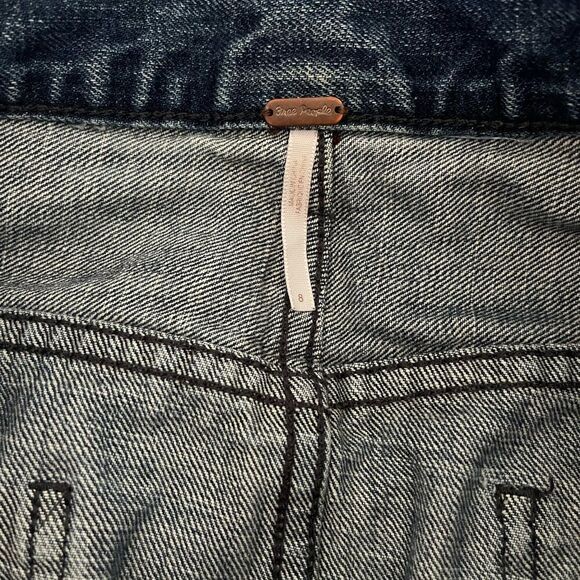 Free people denim mini skirt size 08 - Picture 8 of 11